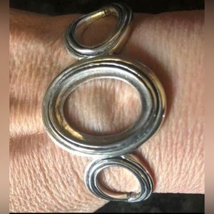 Sterling silver infinity cuff bracelet